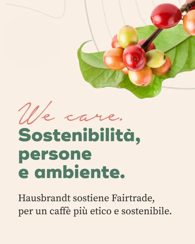 Scegliere Hausbrandt significa scegliere un caffè che racconta una storia di rispetto, qualità e impegno. 🌱☕
La certificazione Fairtrade è per noi un valore. Significa mettere al centro le persone e l’ambiente, garantendo condizioni eque ai coltivatori e promuovendo pratiche sostenibili, per offrire un caffè più consapevole.

#Hausbrandt #Fairtrade @fairtrade.it
