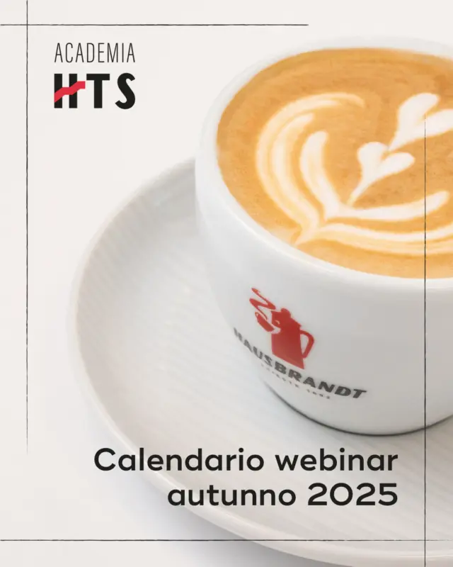 Academia HTS avvia il ciclo di webinar dedicato ai professionisti della caffetteria: un’occasione per approfondire temi legati a prodotto, mercato e gestione del locale, con appuntamenti mensili da settembre a dicembre 2025.
Gli incontri online affiancano la formazione in presenza e offrono spunti utili per arricchire l’offerta e restare aggiornati.

Scopri il programma e iscriviti 👉 https://forms.office.com/e/jrVYLKuj7c 

Programma dei webinar:

Oltre la tazzina: qualità, cultura e trend di mercato del caffè in Italia
🗓️ 11/09/2025 – 16:00/17:00

Il menù invernale: ricette calde a base di caffè
🗓️ 09/10/2025 – 16:00/17:00

Coltivare un futuro migliore: la sostenibilità nel mondo del caffè
🗓️ 13/11/2025 – 16:00/17:00

10 consigli per la gestione del tuo locale nel 2026
🗓️ 11/12/2025 – 16:00/17:00

 #Hausbrandt #WebinarCaffè #AccademiaHTS #Caffetteria #TrendCaffè