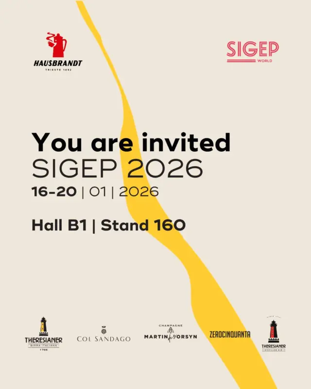 Dal 16 al 20 gennaio 2026 Gruppo Hausbrandt vi aspetta a @sigepworld Rimini, uno degli appuntamenti più importanti per il mondo del Food & Beverage.

📍 Padiglione B1 – Stand 160
Sarà l’occasione per scoprire una nuova linea di caffè dedicata al canale Ho.Re.Ca., insieme alle ultime novità: la linea Soft Pack “A coffee-time moment” e il Caffè Bio 100% Arabica Fairtrade.

Un percorso di degustazione accompagnerà i visitatori tra diversi metodi di estrazione, dall’espresso alle preparazioni Filter e Cold Brew, raccontando profili aromatici e interpretazioni contemporanee del caffè.

☕️ Eventi in stand 
• 17 gennaio ore 15:00 – Ugo Ottolenghi
• 18 gennaio  ore 15:00 – Salvatore De Riso
• 19 gennaio ore 15:00 – Bruno Vanzan
• 20 gennaio ore 11:00 – Massimo Albanese

Accanto al caffè, spazio anche alla selezione beverage del Gruppo: birre Theresianer, vini Col Sandago e Champagne Martin des Orsyn.
Il dialogo con l’alta pasticceria continua inoltre nella Hall Sud, con la partnership ufficiale con @ampigram .

Vi aspettiamo per vivere insieme SIGEP 2026. ✨

#Hausbrandt #SIGEP2026 #CoffeeCulture #HoReCa #Caffè #FoodBeverage #ItalianExcellence